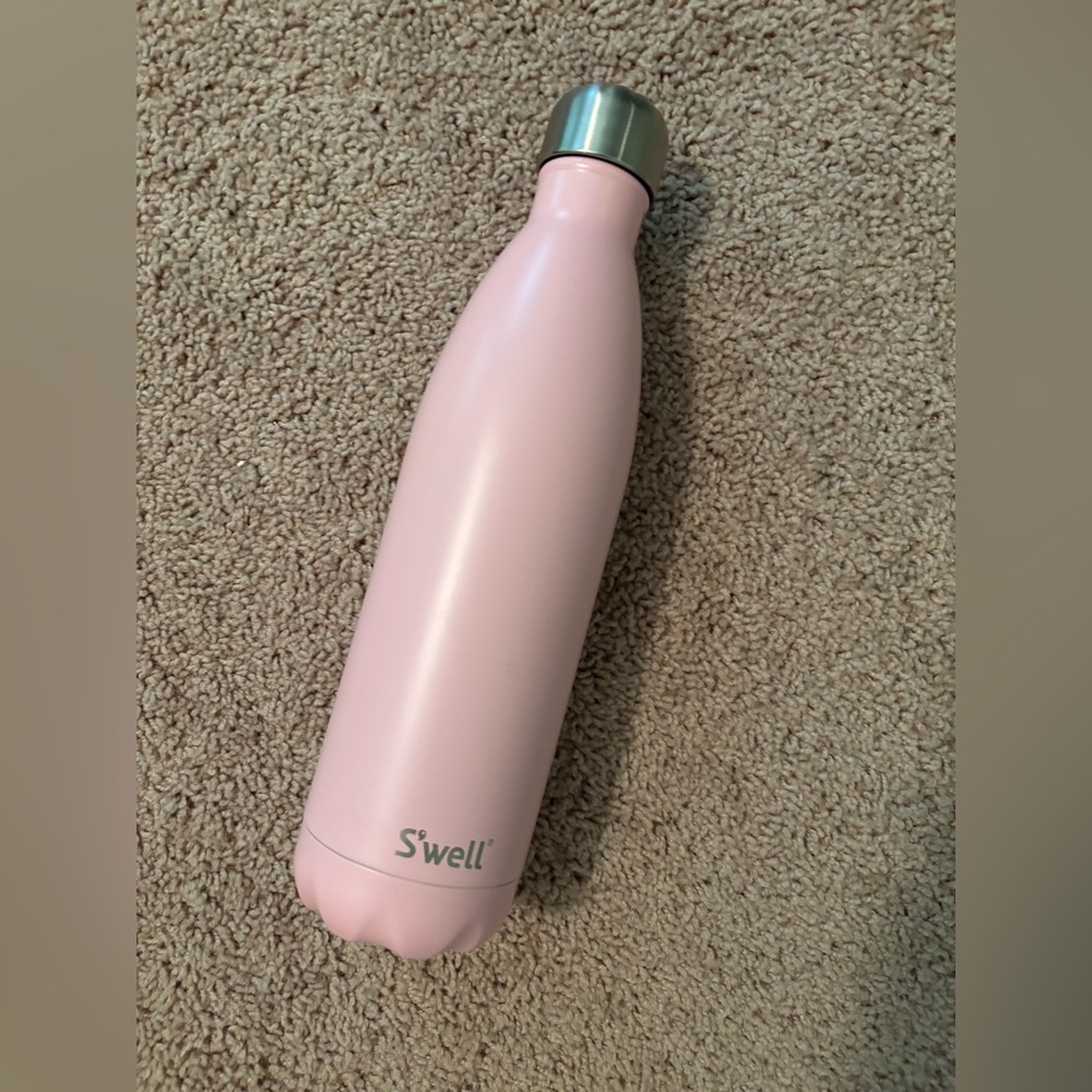 S'well Blush Pink Water Bottle with Silver Cap